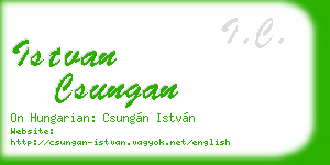 istvan csungan business card