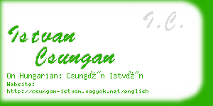 istvan csungan business card